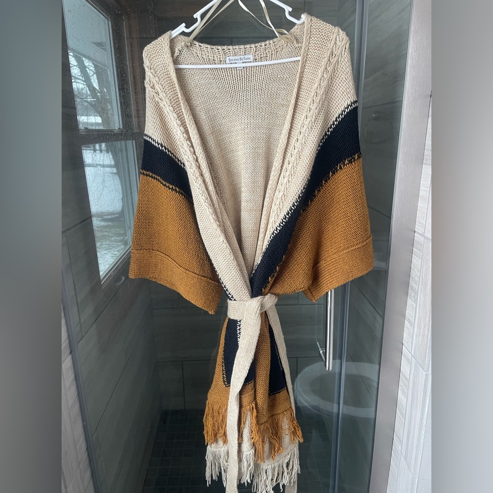 Elegant Knit Belted Cardigan